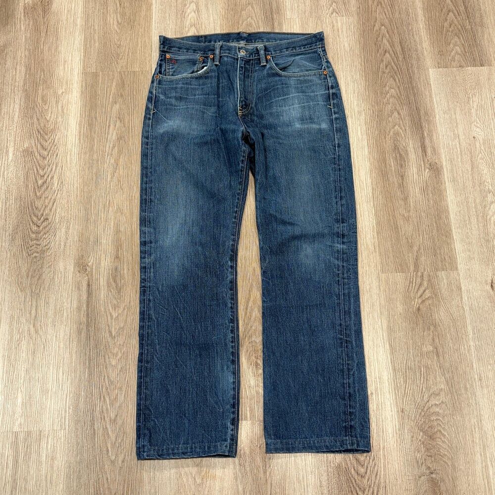 Vintage 00s Polo Ralph Lauren R66SD54 Dark Blue Denim Jeans 067 Mens Size 34x30
